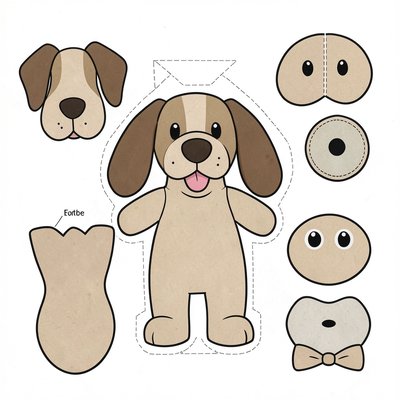 Pacynka - pies ze skarpety (schemat do wykonania)