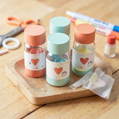 Zestaw "leki" z rolek po papierze (detale)