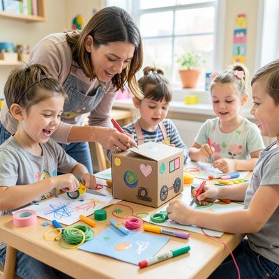 Warsztat - dzieci tworzą "wymyślone urządzenia"