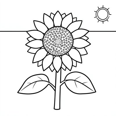 Strona do kolorowania: słonecznik