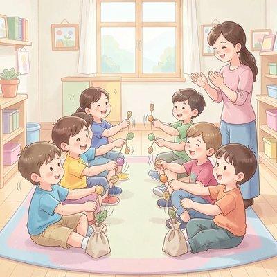 Przekazywanie nasionek — dzieci w zespole