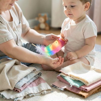 Miękkie dotykanie i piórkowy masaż