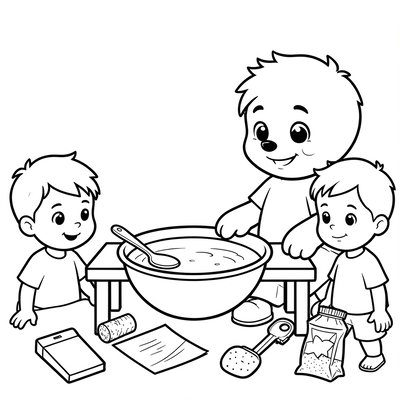 Kolorowanka: Zięć i jezioro eksperymentów