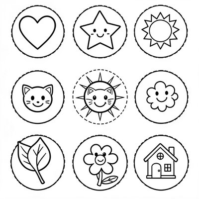 Szablony znaków do kolorowania