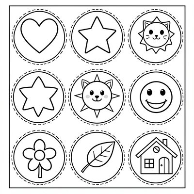 Szablony znaków do kolorowania