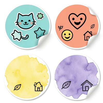 Przykładowe naklejki i pieczątki