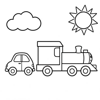 Kolorowanka — Pojazdy z kół
