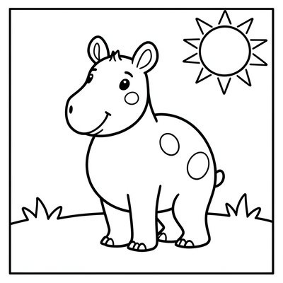 Kolorowanka — tapir do kolorowania