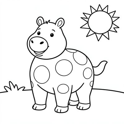 Kolorowanka — tapir do kolorowania