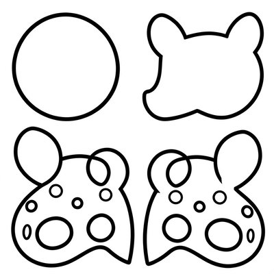 Szablon maski tapira — gotowy do druku i wycięcia