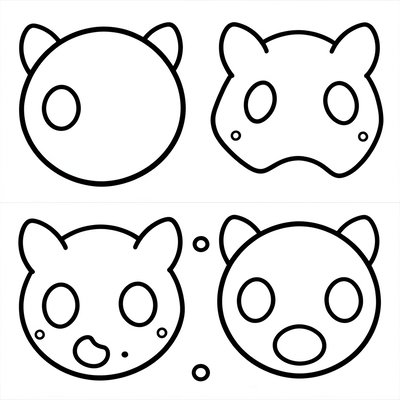 Szablon maski tapira — gotowy do druku i wycięcia