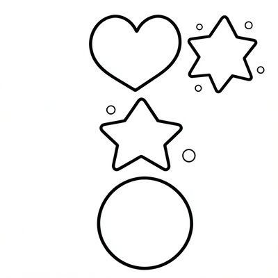 Kolorowanka: proste kształty dla maluchów