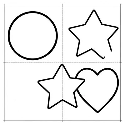 Szablony kształtów do wycięcia (A3)