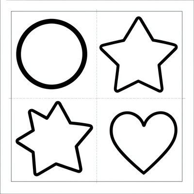 Szablony kształtów do wycięcia (A3)