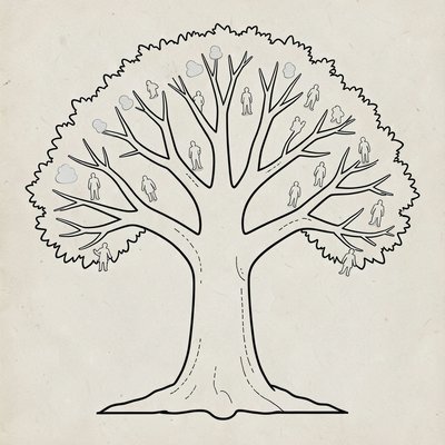 Szablon — Drzewo do naklejania dłoni