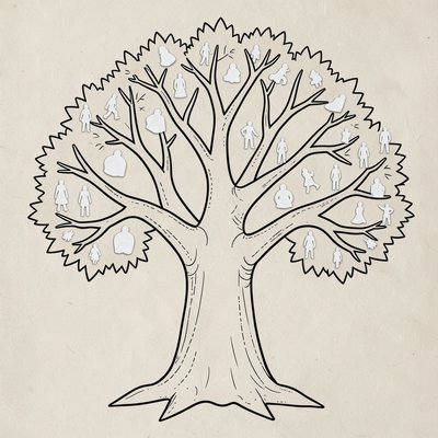 Szablon — Drzewo do naklejania dłoni