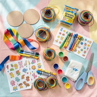 Zestaw przygotowanych materiałów - widok z góry