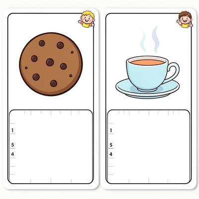 Karty kategorii do wykresu z klocków