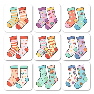 Karty skarpetkowe — pary Babci