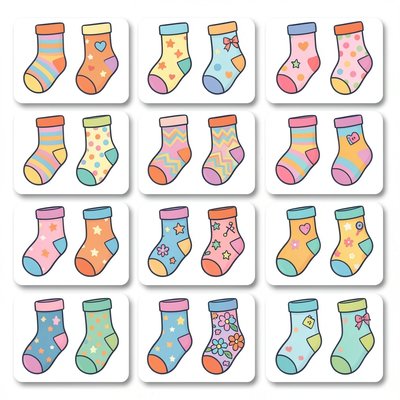 Karty skarpetkowe — pary Babci