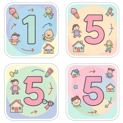 Tor liczb 'Kroki pokoleń' — naklejki/pola