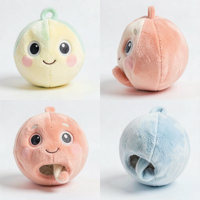 Ilustracja pacynki 'Piłeczka' (wzor do zabawy)