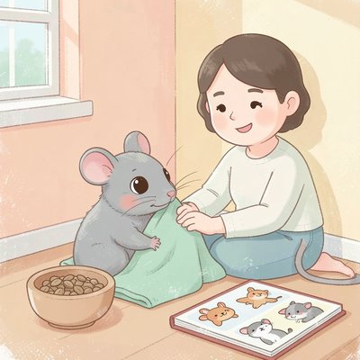 Ilustracja do opowieści „Myszka Pomocniczka”