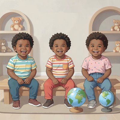 Ilustracja: Dzieci z różnych kultur — wprowadzenie tematu