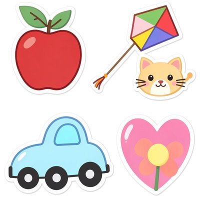 Elementy do mini-gazetki — proste kliparty