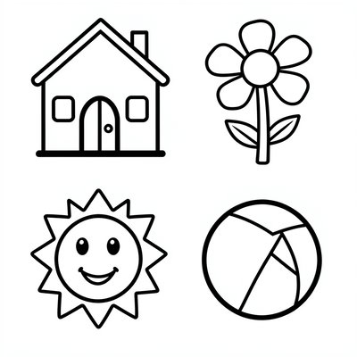 Kolorowanki — proste obrazki do rysowania