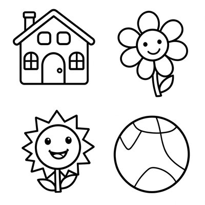 Kolorowanki — proste obrazki do rysowania