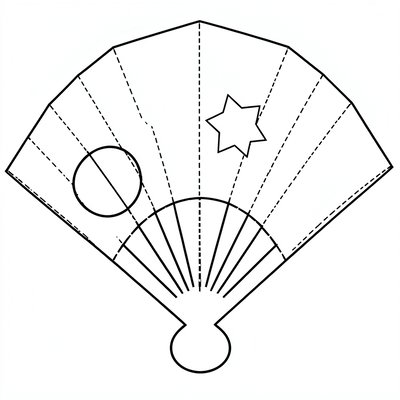 Szablon wachlarzyka (do złożenia, pół A4)