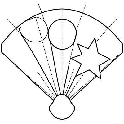 Szablon wachlarzyka (do złożenia, pół A4)