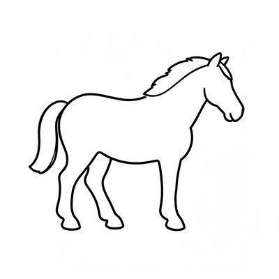 Sylweta konia (szablon do wycinania)