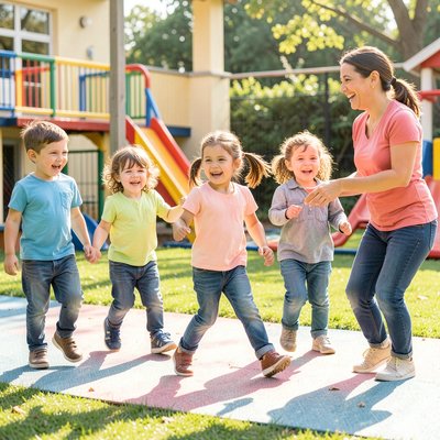 Ćwiczenie ruchowe - dzieci naśladują konie