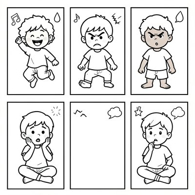 Kolorowanki z emocjami — strony do druku