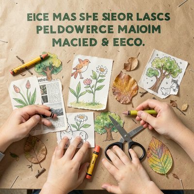 Okładka eko‑gazetki — ilustracja do druku