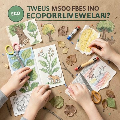 Okładka eko‑gazetki — ilustracja do druku