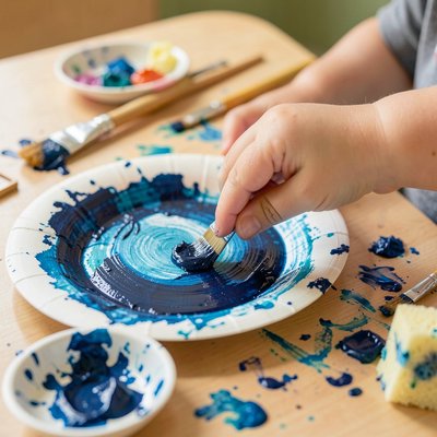 Malowanie tła — zbliżenie