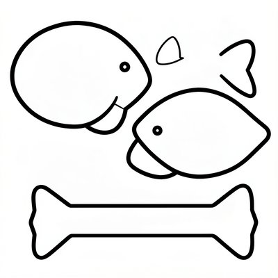 Szablony do wycięcia — elementy tuńczyka