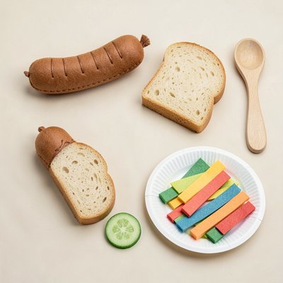 Zestaw sztucznych potraw — zdjęcia referencyjne