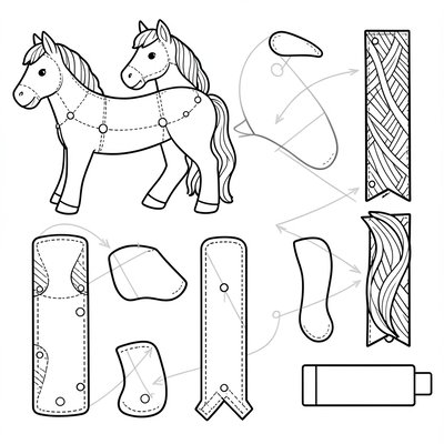 Szablon marionetki/konika do wycięcia