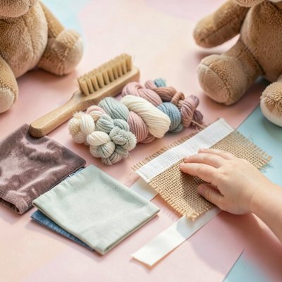 Zdjęcie makro: materiały sensoryczne do pielęgnacji konika