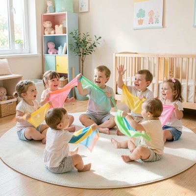 Rozgrzewka z apaszkami — ruch i kolor