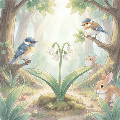 Ilustracja do miniopowieści — „Mała konwalia budzi się”