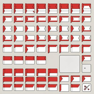 Arkusz do wycięcia — papierowe biało-czerwone flagi