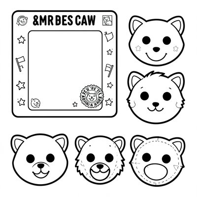 Szablony paszportów i masek z papieru