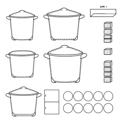 Szablony do wycinania: garnuszki i półki