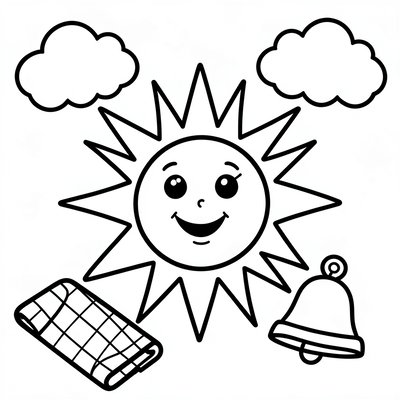 Kolorowanka: Małe słoneczko