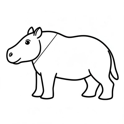 Szablon konturu tapira do wycięcia